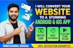 convert website to professional android app android studio