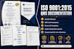create iso 9001 quality management system documentation, sops and quality manual