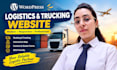 design trucking logistics dispatch wordpress website and logo