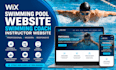 build wix swimming pool website swimming coach website instructor website swim