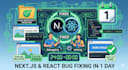 fix react js, next js bugs and website errors in 24 hours