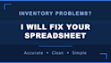 fix, clean, and improve your inventory spreadsheet or tracking system