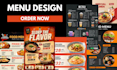 restaurant menu design digital menu board food menu restaurant branding