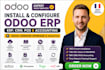 install and configure odoo erp, CRM, pos and accounting, odoo version upgrade