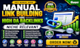 do manual link building and high da backlinks with niche relevant