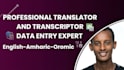 do professional translation, transcription and data entry