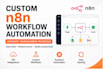 build n8n workflow automation, API integration and webhooks