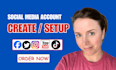 do professional social media setup pages creation and profile optimization
