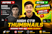 design high CTR youtube thumbnails