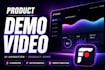 create premium saas demo video with UI animation