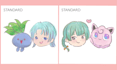 draw you in chibi art with pokemon