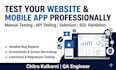 test your website and mobile app professionally