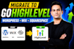 rebuild your wix or wordpress website in gohighlevel