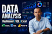 do data analysis excel sql power bi dashboard