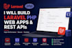 develop laravel PHP web apps and apis