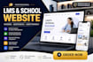 build lms educational website elearning website, online course website education