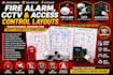 design fire alarm, cctv drawings , access control layouts