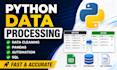 clean process and automate your data using python pandas
