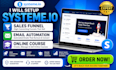 setup systeme io sales funnel systeme io email automation systeme io course