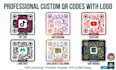design custom professional qr code with logo