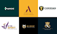 create saas logo, minimalistic, timeless, fintech, startup, business app brandin