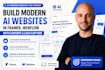 build modern ai website design in framer, webflow with chatbot and lead capture
