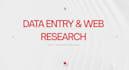 do fast and accurate data entry and web research