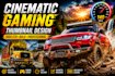 create cinematic gaming youtube thumbnails