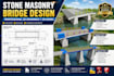 design stone bridge with 2d drawing and 3d model