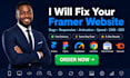 fix edit redesign optimise framer website framer landing page framer template