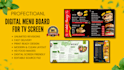create digital menu board, TV menu and restaurant menu