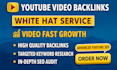 be youtube video SEO expert for backlinks channel improving