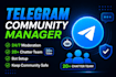 be your telegram community manager with 20 chatter team