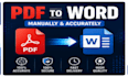 convert PDF to word manually and accurately