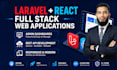 build full stack laravel react web app with admin panel