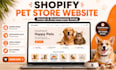 create shopify pet store website design ecommerce dropshipping store for pet