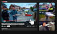 create a police bodycam, true crime thumbnail