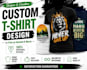 create custom t shirt design for print on demand, merch