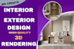 create realistic 3d rendering for architecture