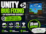 fixing simple and basic unity 2d bugs and c sharp scripts