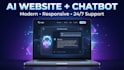 create an ai powered website with a custom chatbot
