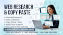 do professional web research, data collection, and copy paste work