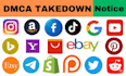 remove leaked content and copyright violations via dmca takedown