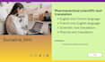 do pharma scientific text from english into french language