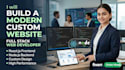 design custom website development, front end developer, full stack developer