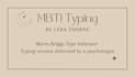 type you using the mbti