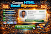 create modern professional html email signature