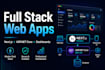 build full stack web app or admin dashboard with next js and asp net core