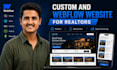 build a custom and webflow website for real estate agencies