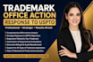 write a trademark office action response to uspto